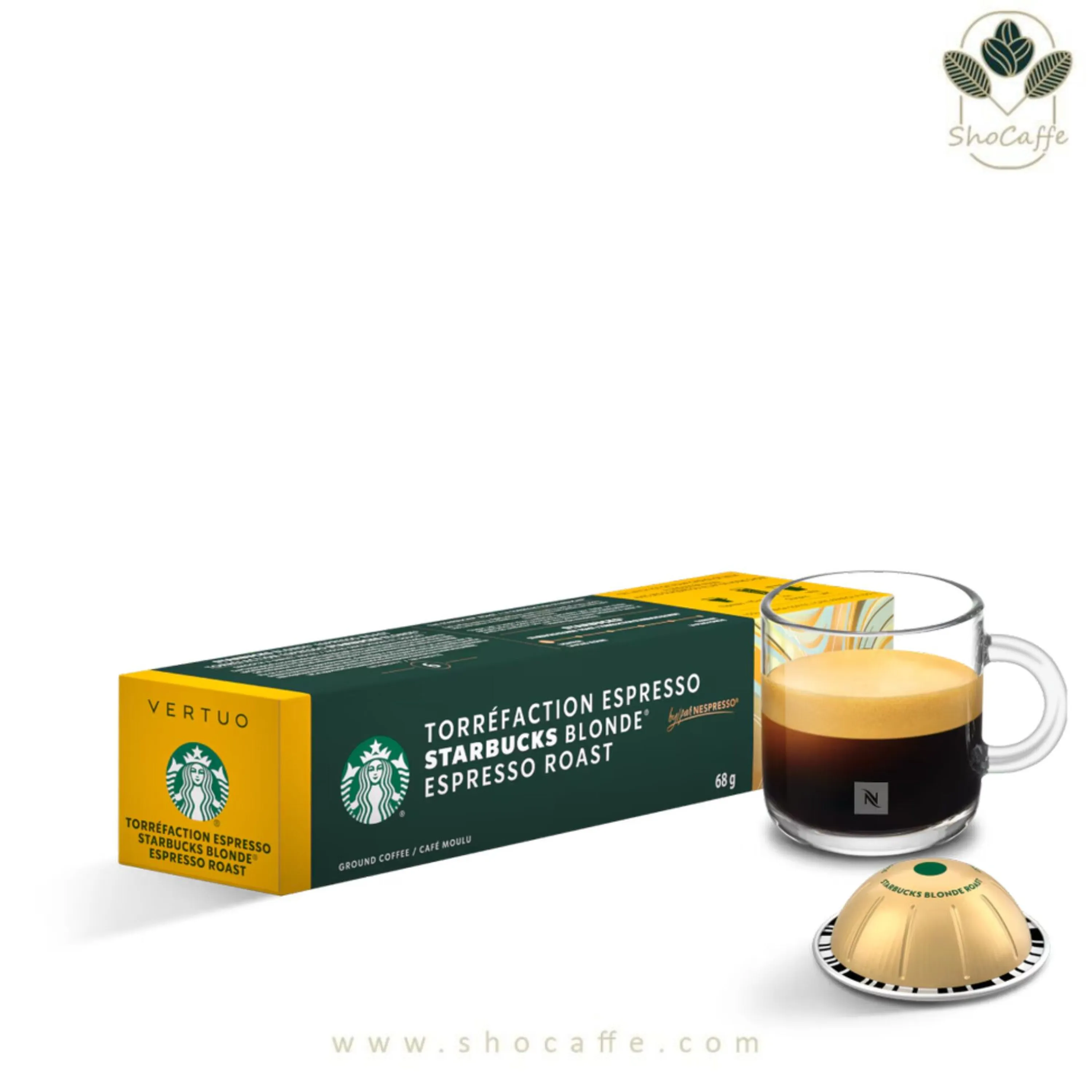 کپسول قهوه نسپرسو استارباکس ورتو اسپرسو بلوندرست Nespresso Blonde Espresso Roast